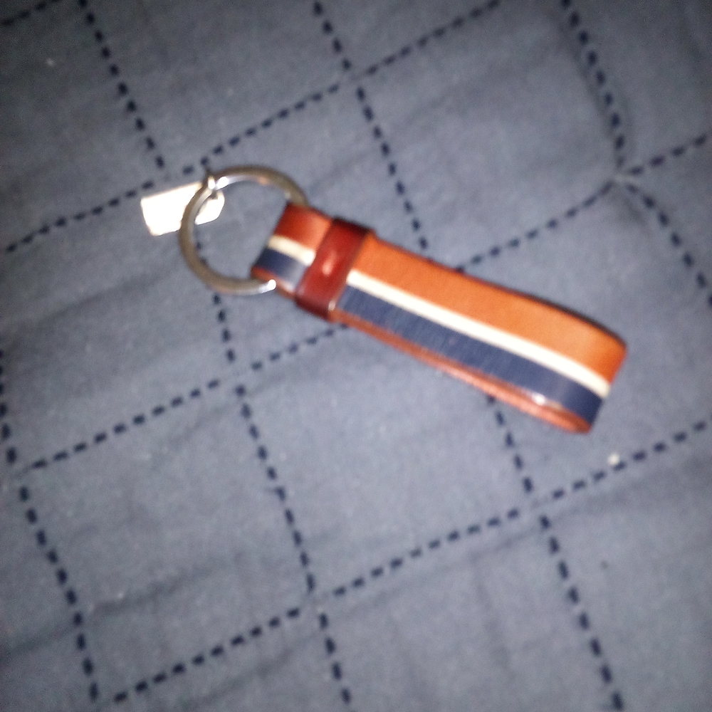 Coach Red and Blue Key Holder